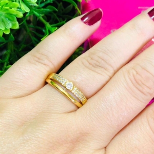 ANEL EM OURO - 16 - AN102518