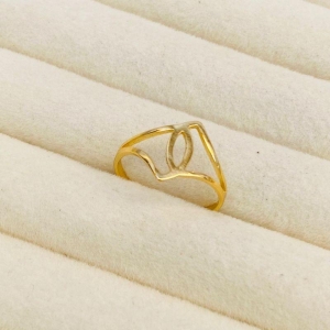 ANEL EM OURO - Nº 22 - AN062625