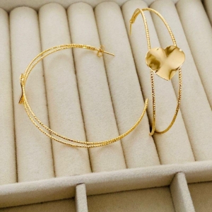 ARGOLA GRANDE EM OURO - AG122512