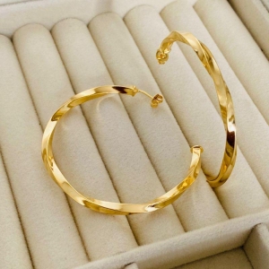 ARGOLA GRANDE EM OURO - AG122513