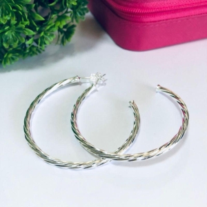 ARGOLA GRANDE EM PRATA - AG102512