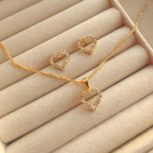 CONJUNTO G EM OURO - CRISTAL - CJ072636