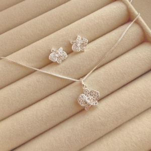 CONJUNTO G EM PRATA - CRISTAL - CJ072622