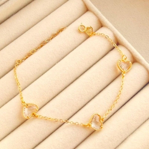 PULSEIRA FEM EM OURO - CRISTAL - PF072623