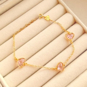 PULSEIRA FEM EM OURO - ROSA - PF072623