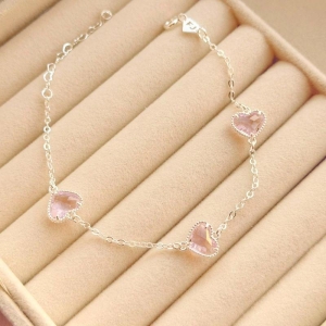PULSEIRA FEM EM PRATA - ROSA - PF072624