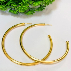ARGOLA GRANDE EM OURO - AG102506