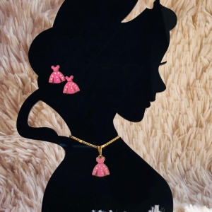 CONJUNTO INFANTIL RES VESTIDO - ROSA - CI102501