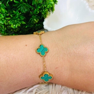 PULSEIRA FEM TREVO VERDE - PF102521