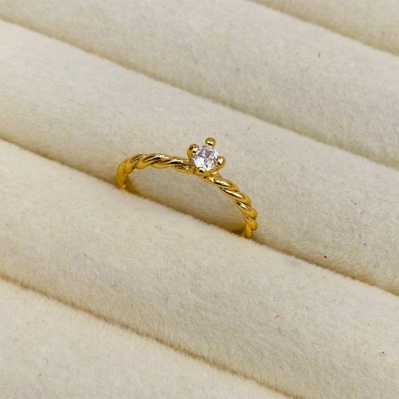 ANEL EM OURO - Nº 22 - AN062623