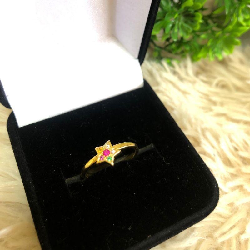 ANEL EM OURO ZIRCONIA COLOR Nº 18 - AN526045