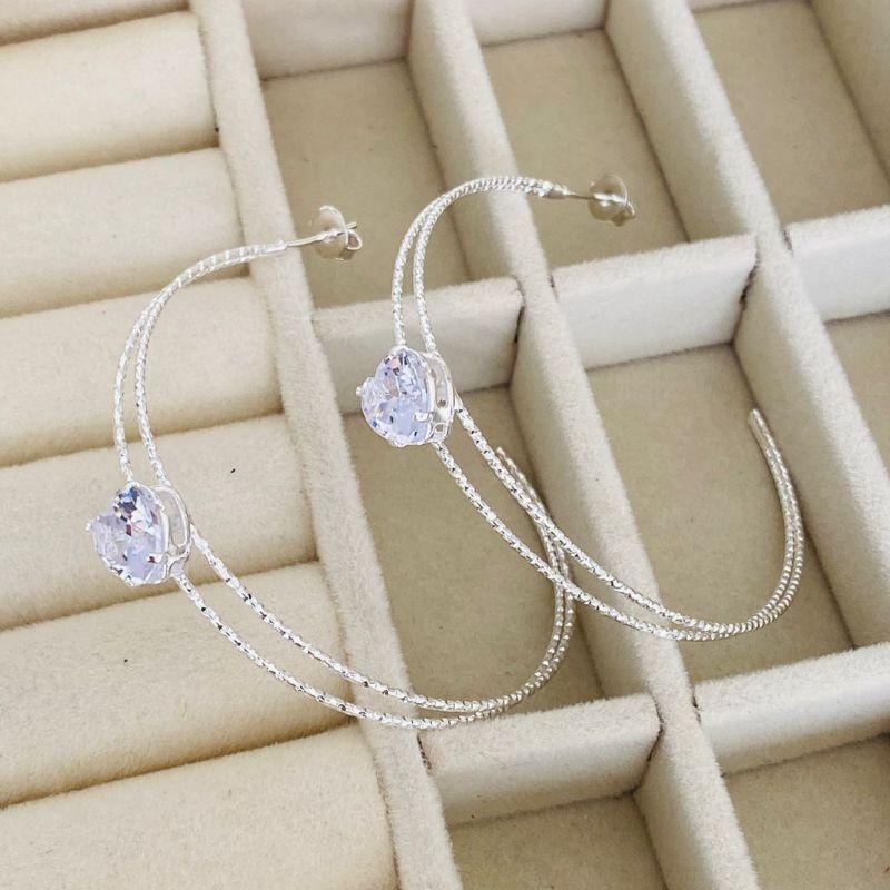ARGOLA GRANDE EM PRATA - AG022602