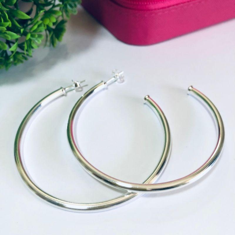 ARGOLA GRANDE EM PRATA - AG102514
