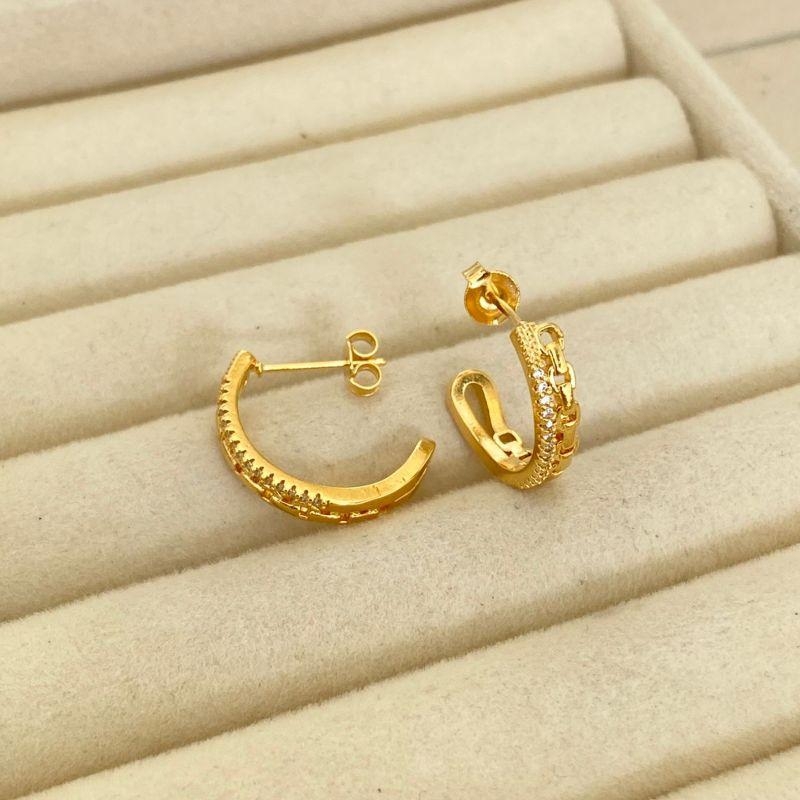 ARGOLA MEDIA EM OURO - AM032606