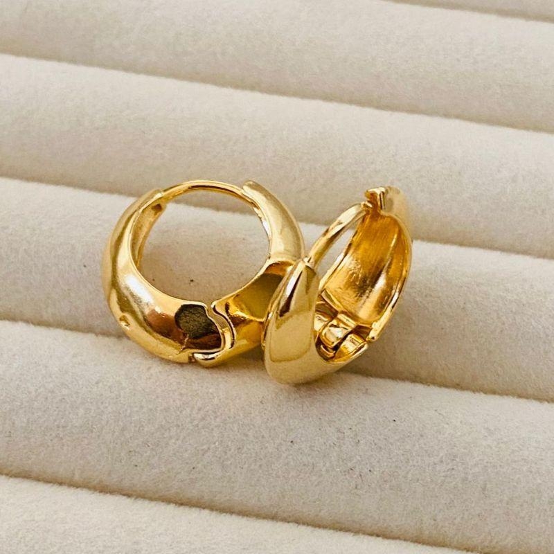 ARGOLA MEDIAS EM OURO - AM112516