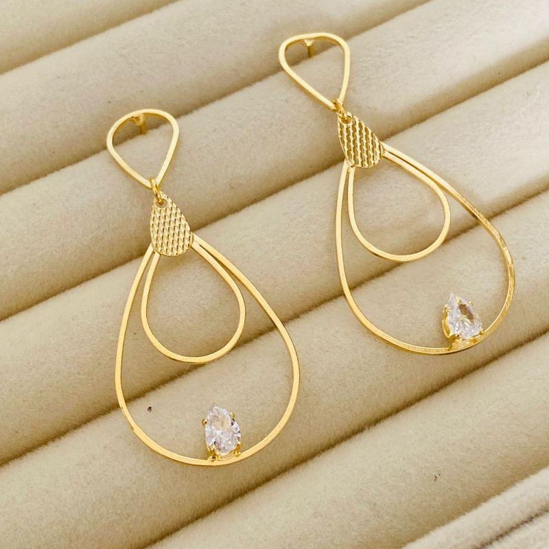 BRINCO GRANDE EM OURO - BG122509