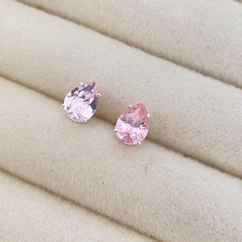 BRINCO PEQ EM PRATA - ROSA - BP062662