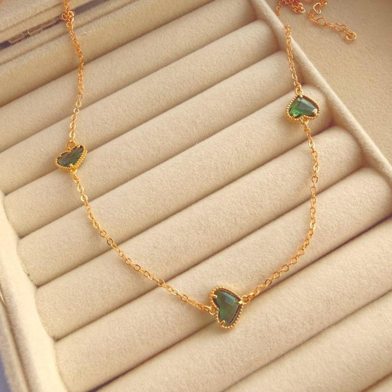 COLAR EM OURO - VERDE - CL072611