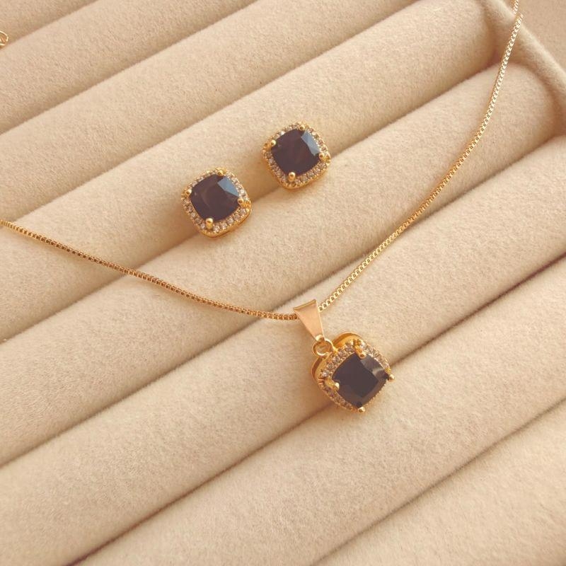 CONJUNTO G EM OURO - PRETO - CJ072627