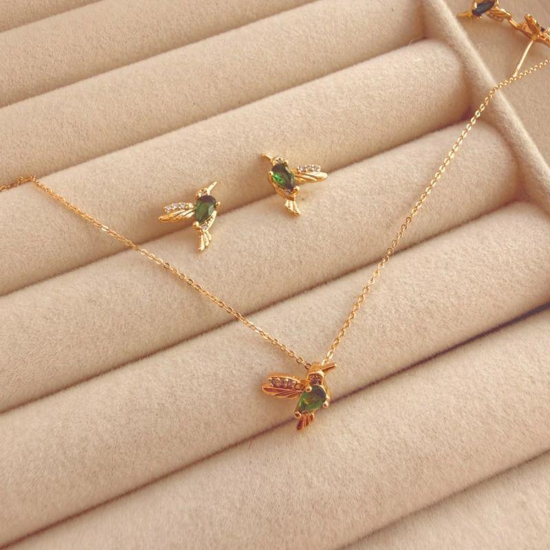 CONJUNTO G EM OURO - VERDE - CJ072613