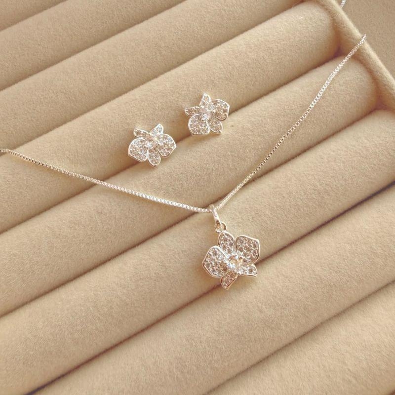 CONJUNTO G EM PRATA - CRISTAL - CJ072622