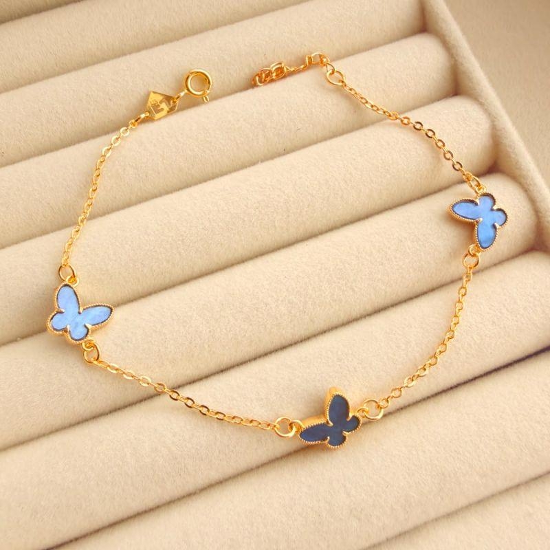 PULSEIRA FEM EM OURO - AZUL - PF072629