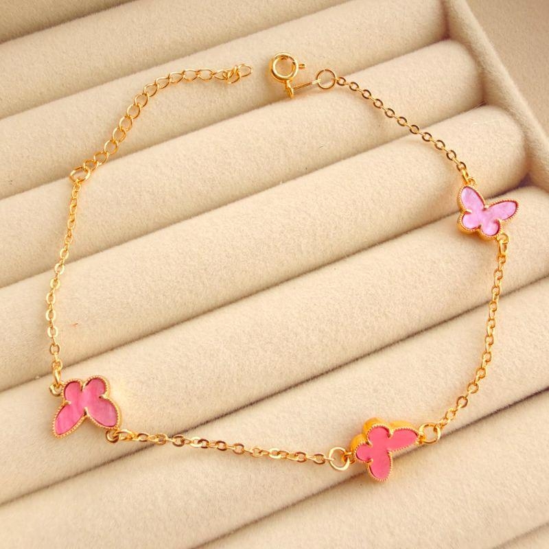 PULSEIRA FEM EM OURO - ROSA - PF072629