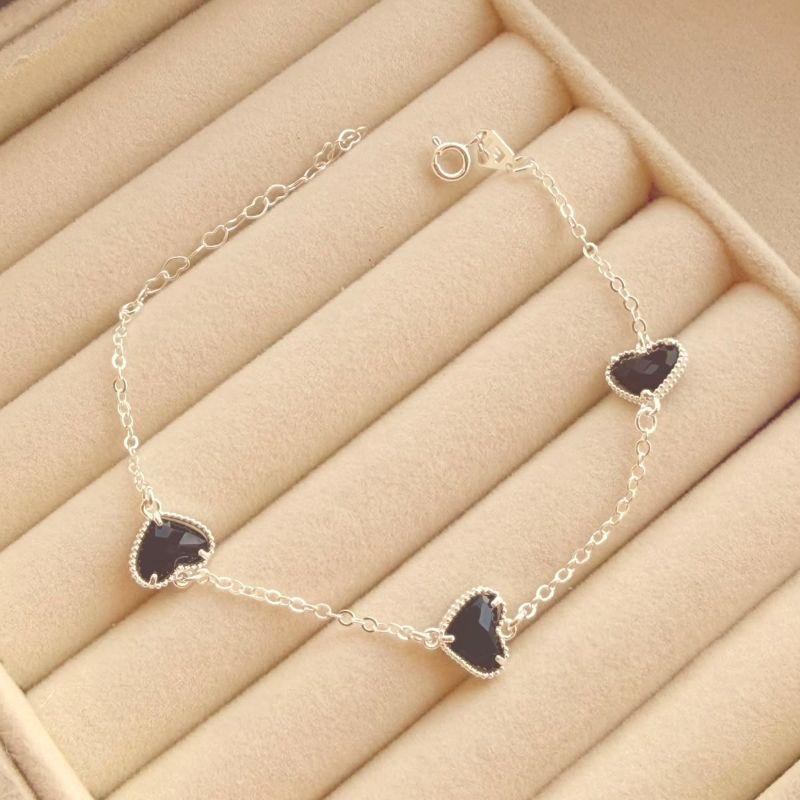 PULSEIRA FEM EM PRATA - PRETO - PF072624