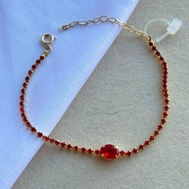 PULSEIRA FEM SEMIJOIA EM OURO - PF577026