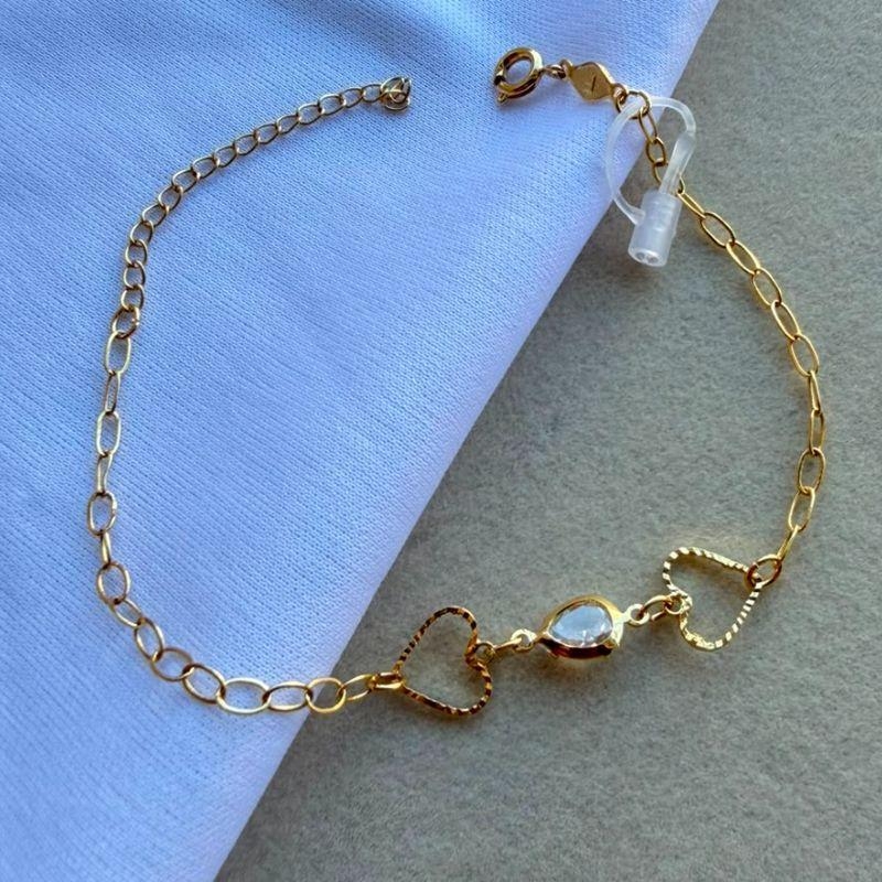 PULSEIRA FEM SEMIJOIA EM OURO - PF577036