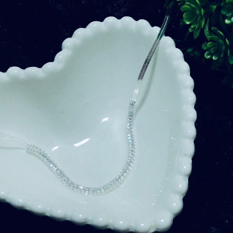 CHOKER EM PRATA FITA - CK092510