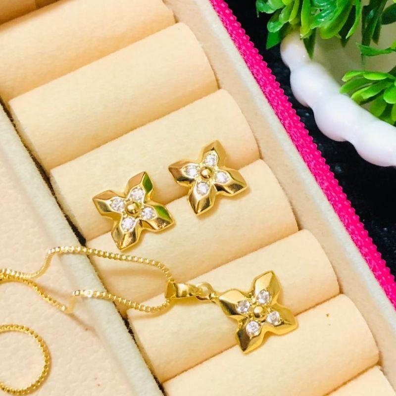 CONJUNTO EM OURO X - CJ102525