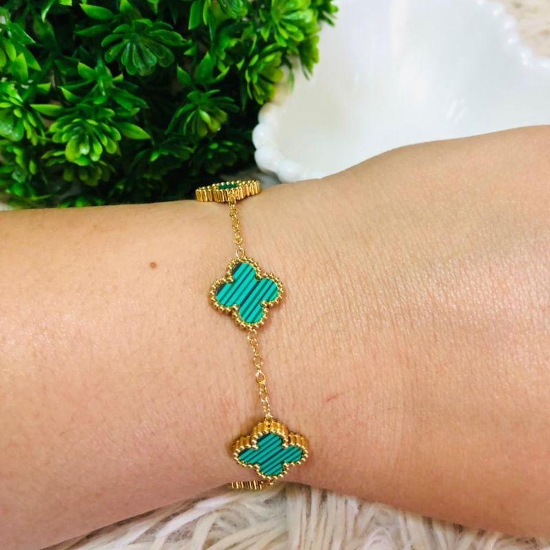 PULSEIRA FEM TREVO VERDE - PF102521