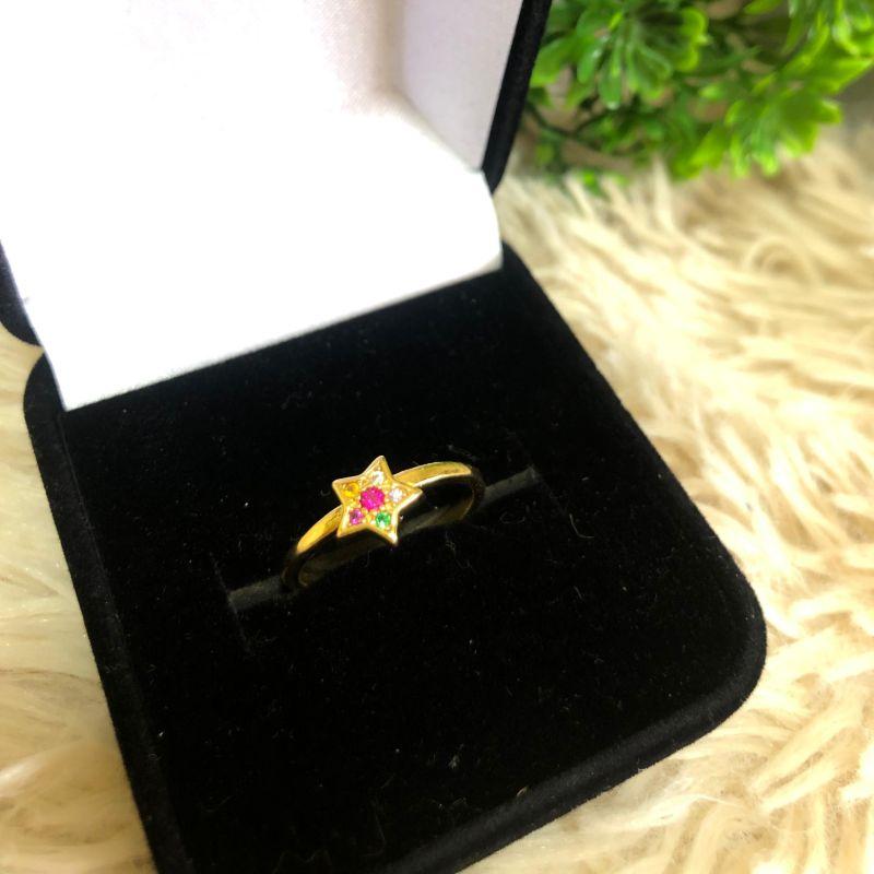 ANEL EM OURO ZIRCONIA COLOR Nº 16 - AN526045