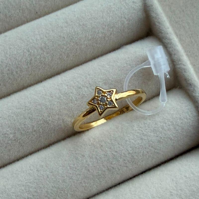 ANEL EM OURO ZIRCONIA CRISTAL Nº 18 - AN526045