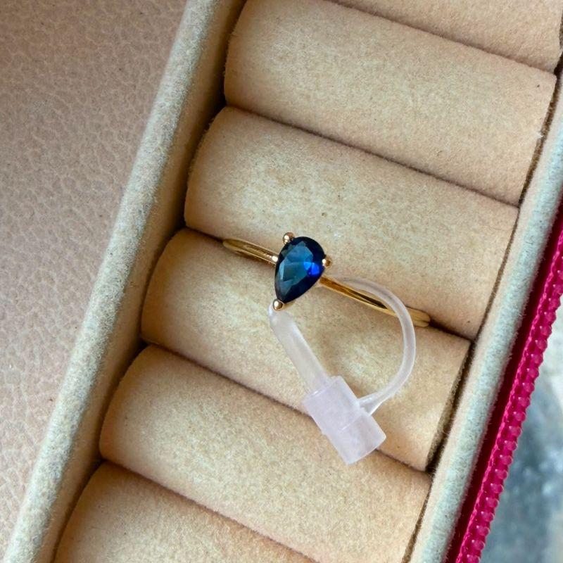 ANEL SEMIJOIA OURO - 18/AZUL - AN5260218