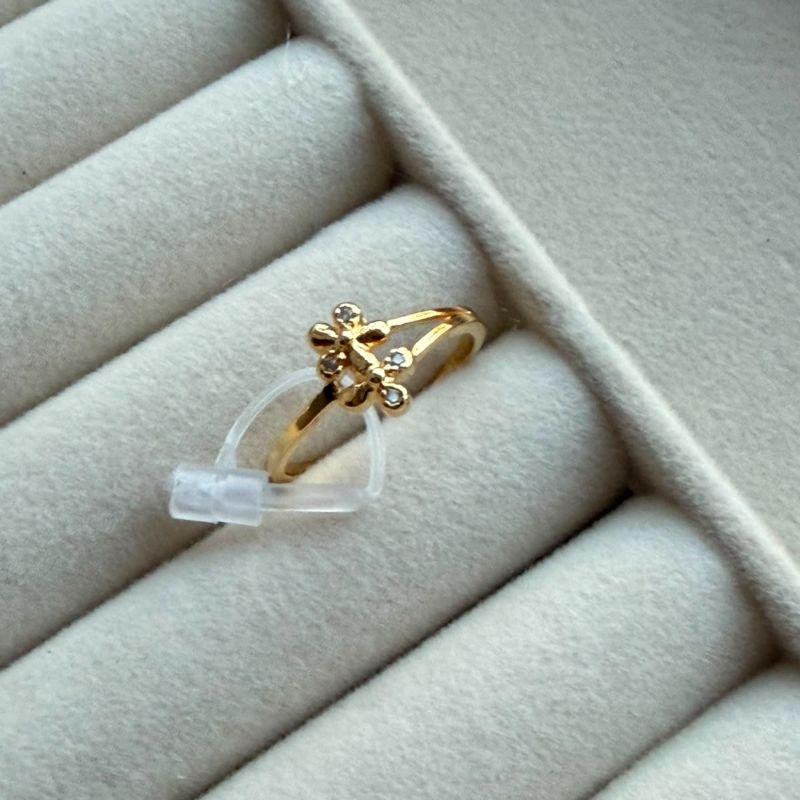 ANEL SEMIJOIA OURO - 22/ CRISTAL - AN5260167