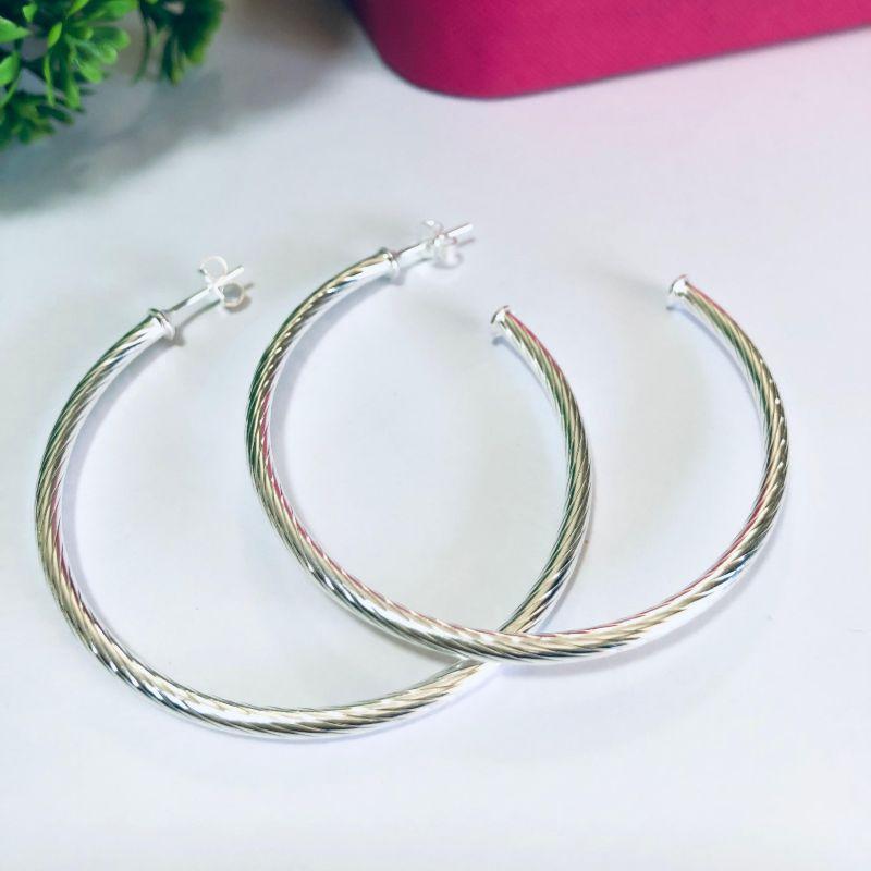 ARGOLA GRANDE EM PRATA - AG102513