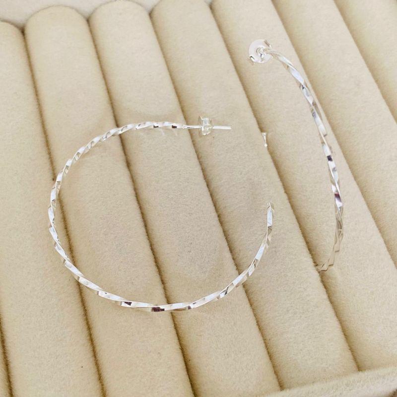 ARGOLA GRANDE EM PRATA - AG122503