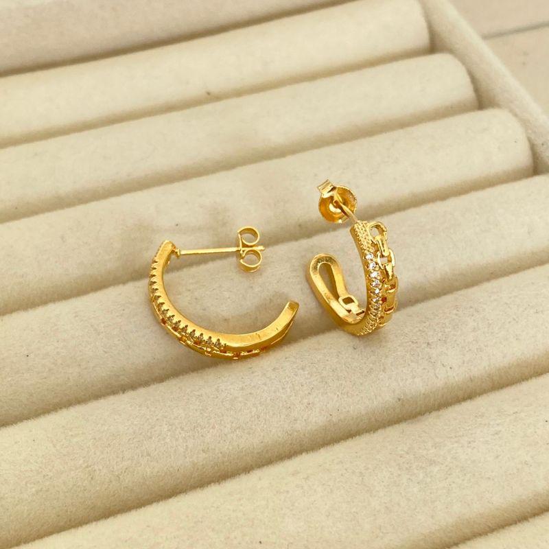 ARGOLA MEDIA EM OURO - AM032606