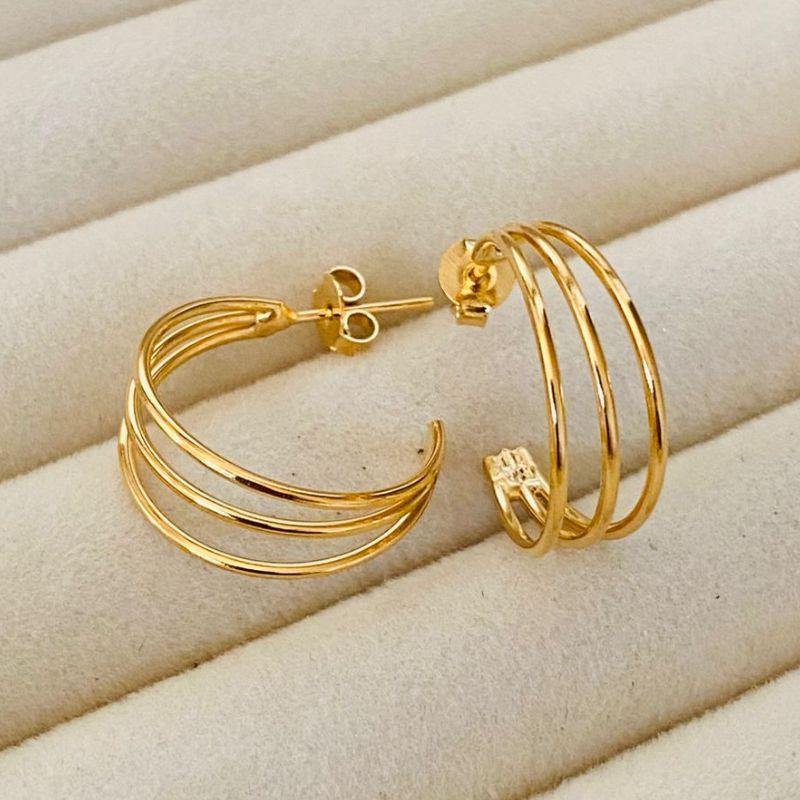 ARGOLA MEDIAS EM OURO - AM112513
