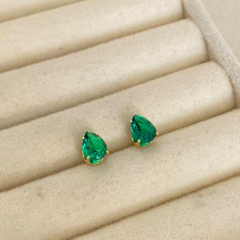 BRINCO PEQ EM OURO - ESMERALDA- BP062661