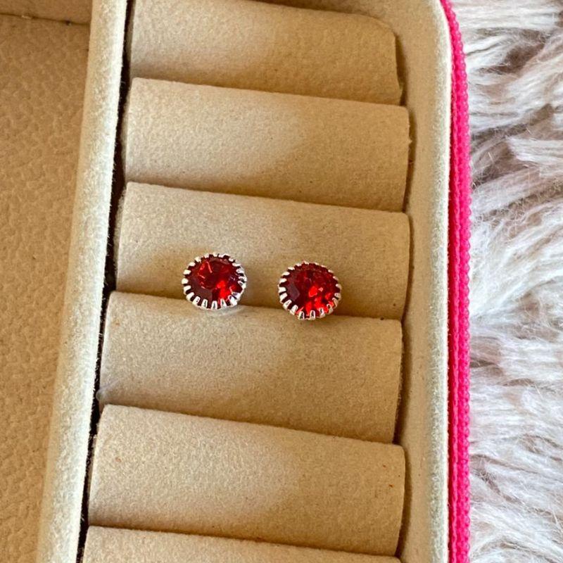 BRINCO PEQ EM PRATA - VERMELHO - BP082566
