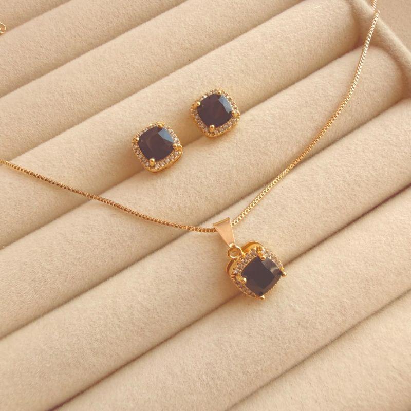 CONJUNTO G EM OURO - PRETO - CJ072627