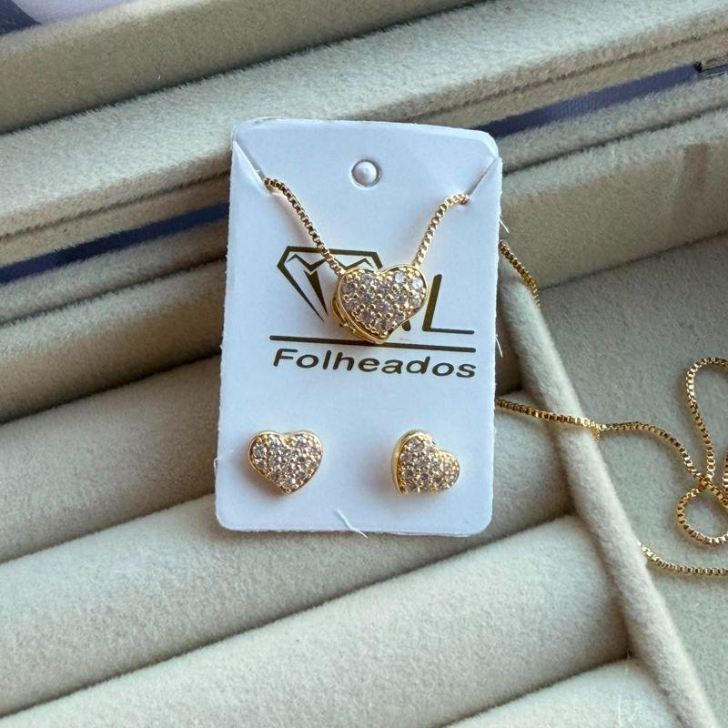 CONJUNTO SEMIJOIA EM OURO - CJ506033