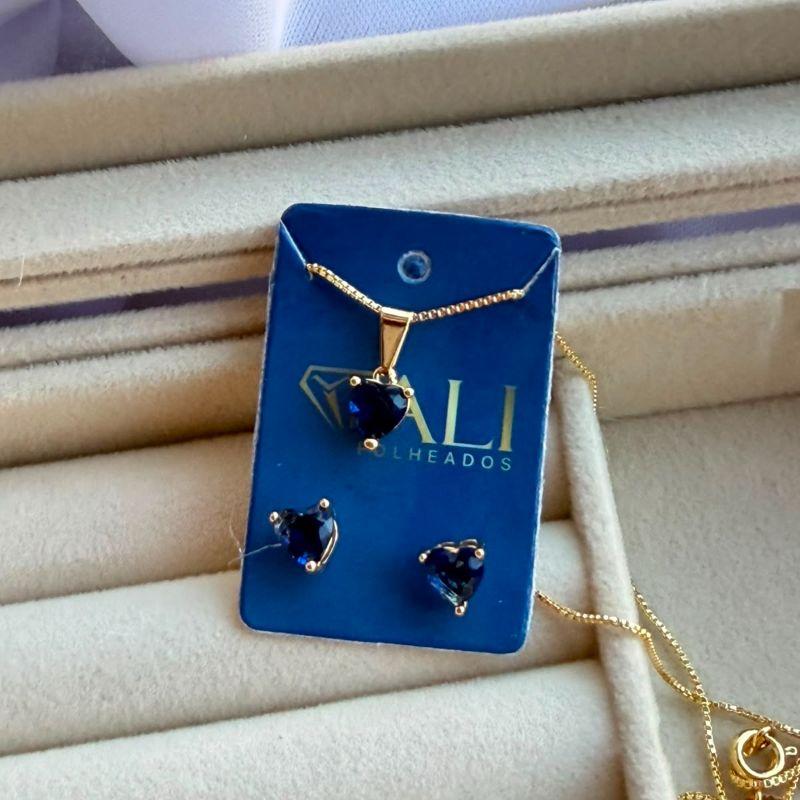 CONJUNTO SEMIJOIA EM OURO - CJ506035