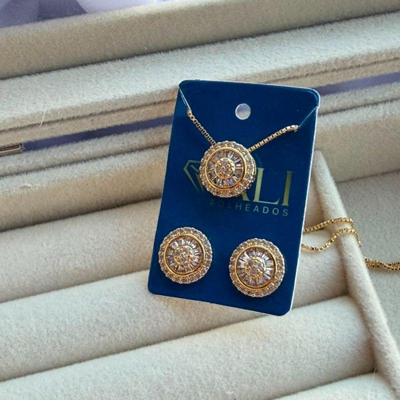 CONJUNTO SEMIJOIA EM OURO - CJ506037