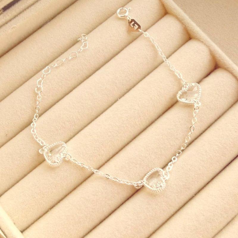 PULSEIRA FEM EM PRATA - CRISTAL - PF072624