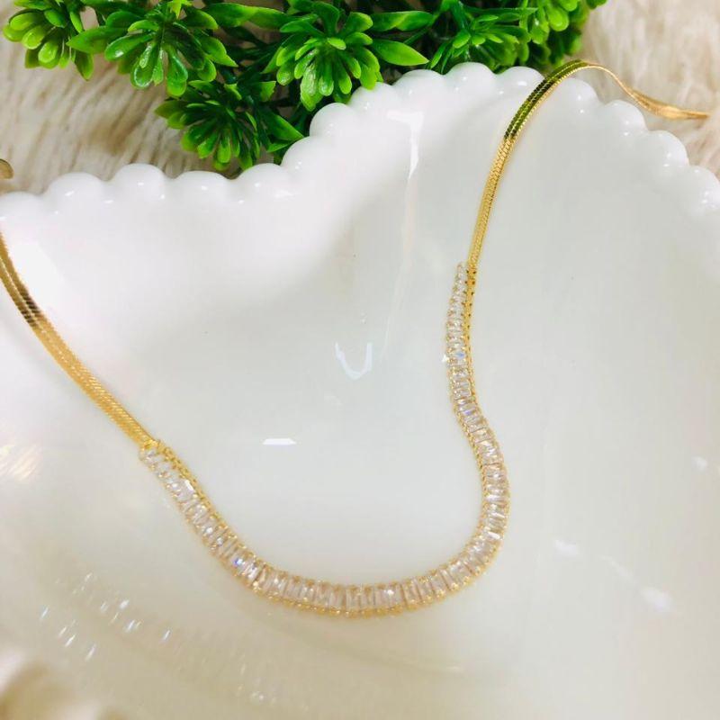 CHOKER EM OURO FITA - CK092505