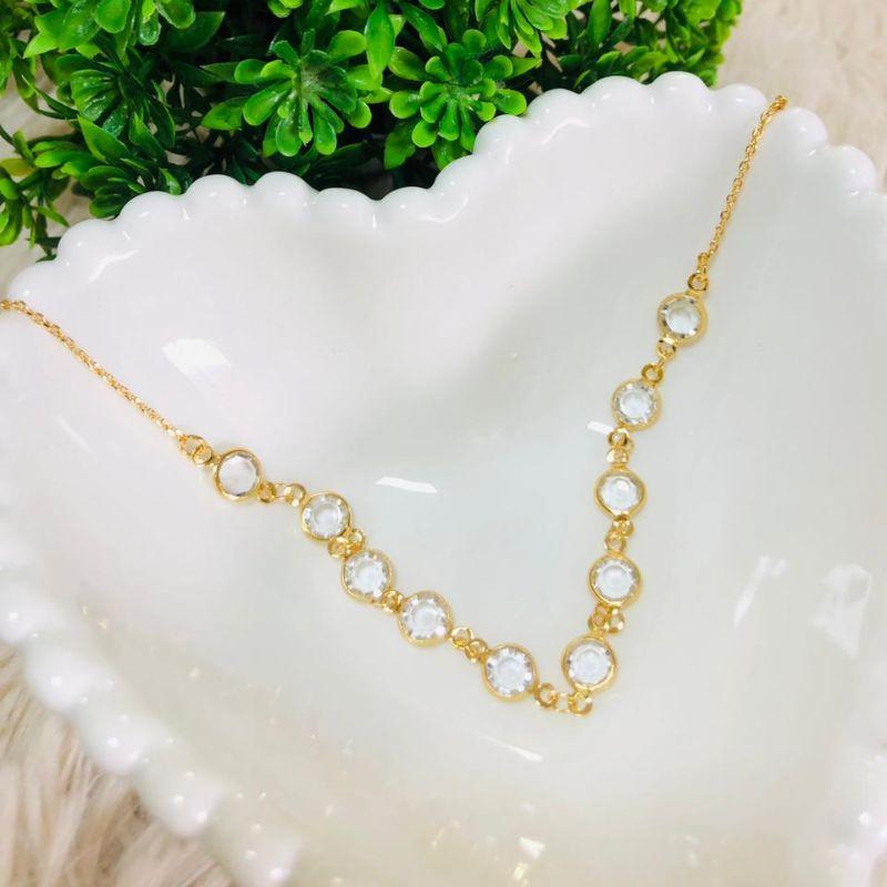 COLAR EM OURO PONTOS DE LUZ - CL092510